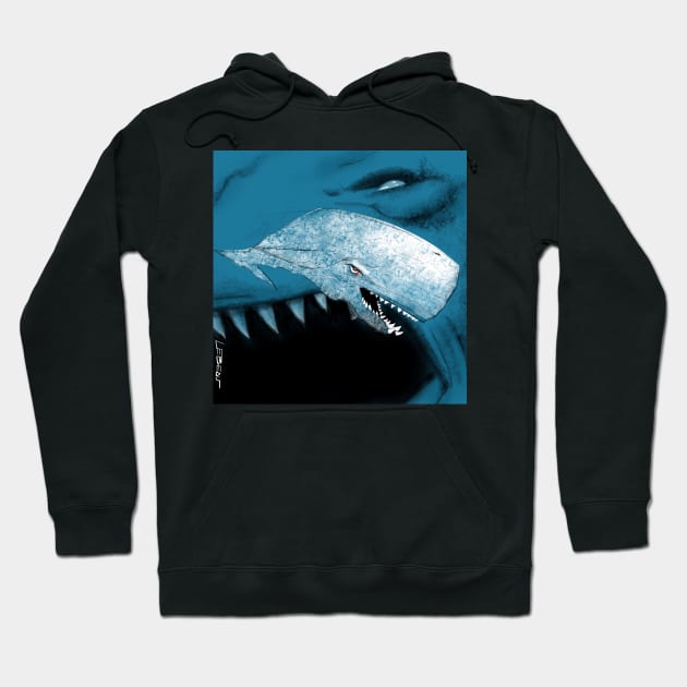 moby dick huge lyviatan whale ecopop beast kaiju art Hoodie by jorge_lebeau